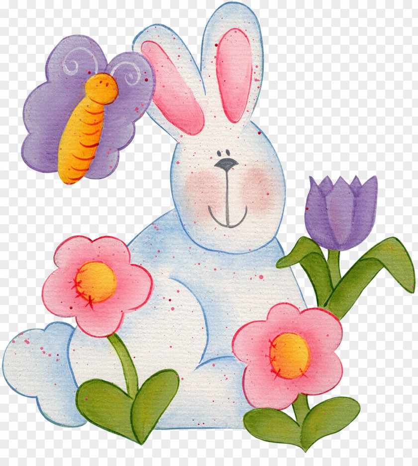 Spring Illustration Easter Bunny Rabbit Clip Art PNG