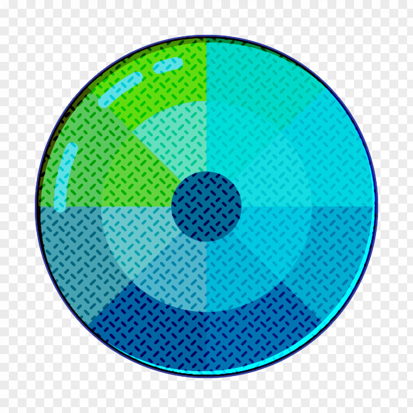 Aqua Turquoise Circle Pattern Electric Blue PNG