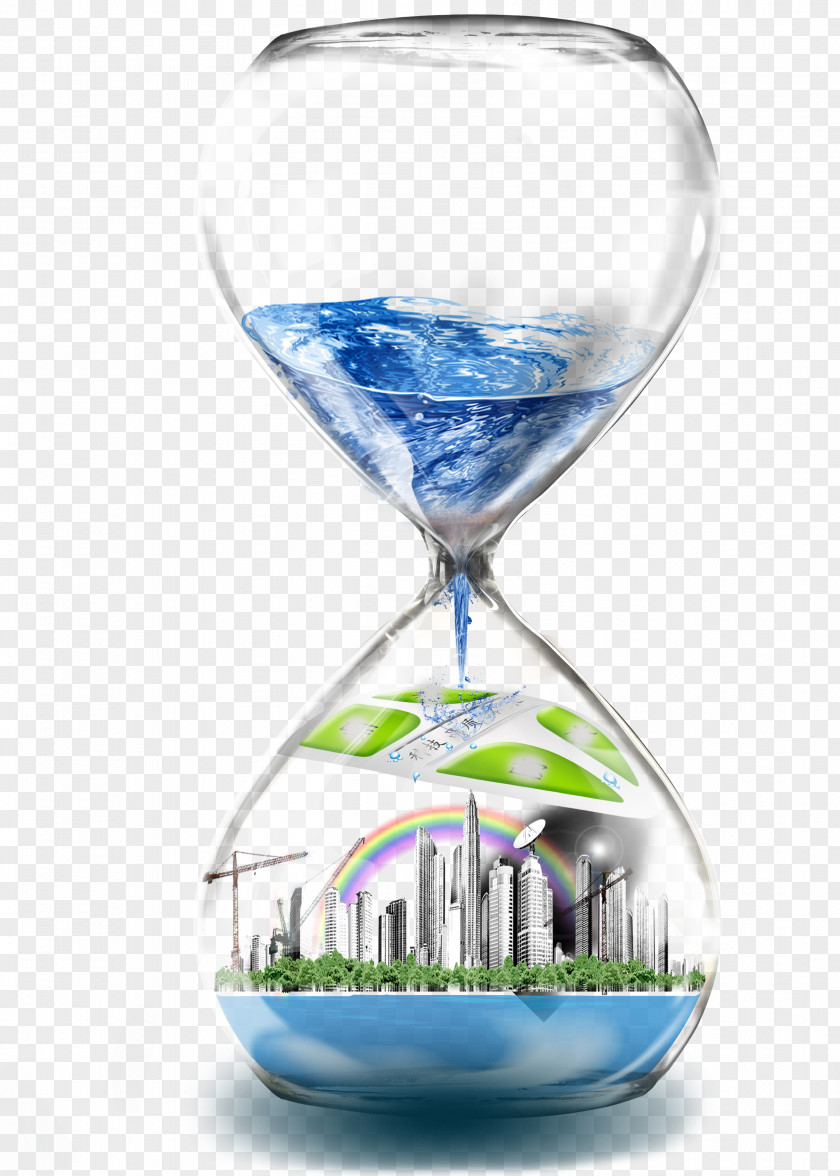 Hourglass Water Drop PNG