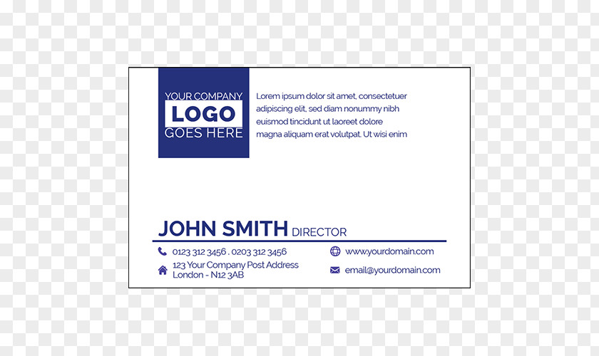Single Sided Business Card Brand Line Font PNG