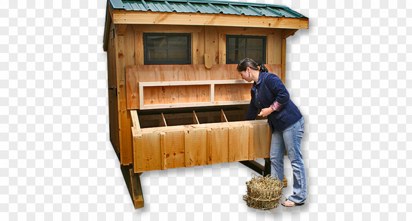 Chicken Coop Nest Box Wood Stain PNG