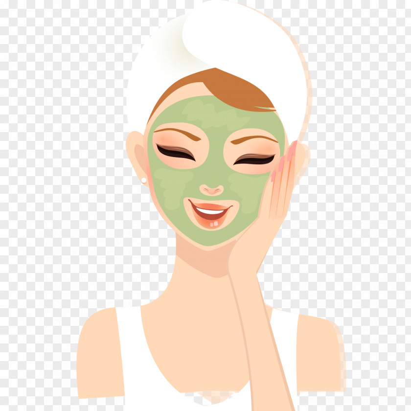 Feminine Cartoon Facial Cosmetology Woman PNG