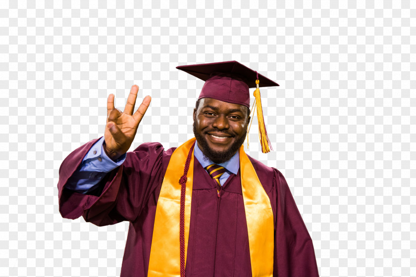 A College Student Wearing Bachelor's Gown Arizona State University Graduation Ceremony Academic Dress Degree Master's PNG