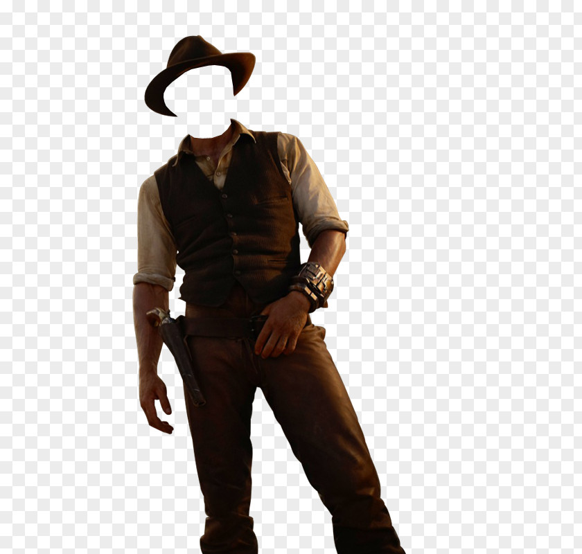 American Frontier Cowboy Drawing PNG