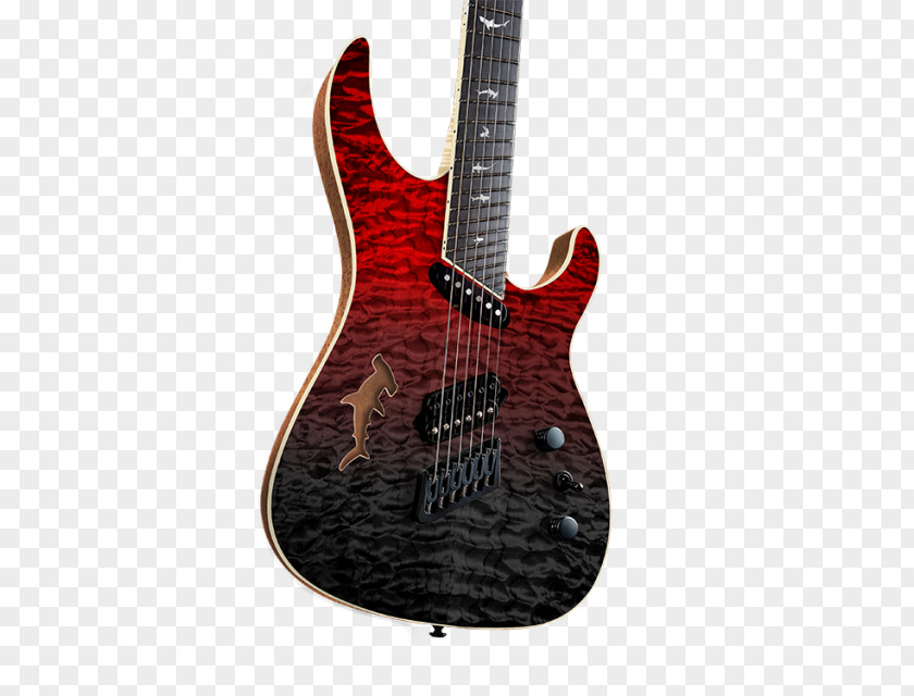 Guitar Seven-string Schecter Damien Elite Research String Instruments PNG