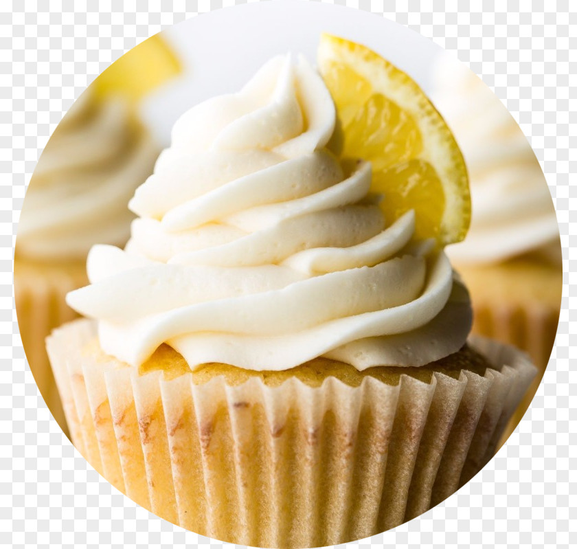 Lemon Frosting & Icing Cupcake Muffin Cream Angel Food Cake PNG