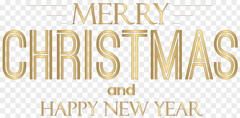 Merry Christmas And Happy New Year Text Clip Art PNG