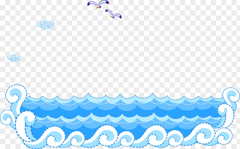 Blue Sea Wave Vector Animation PNG