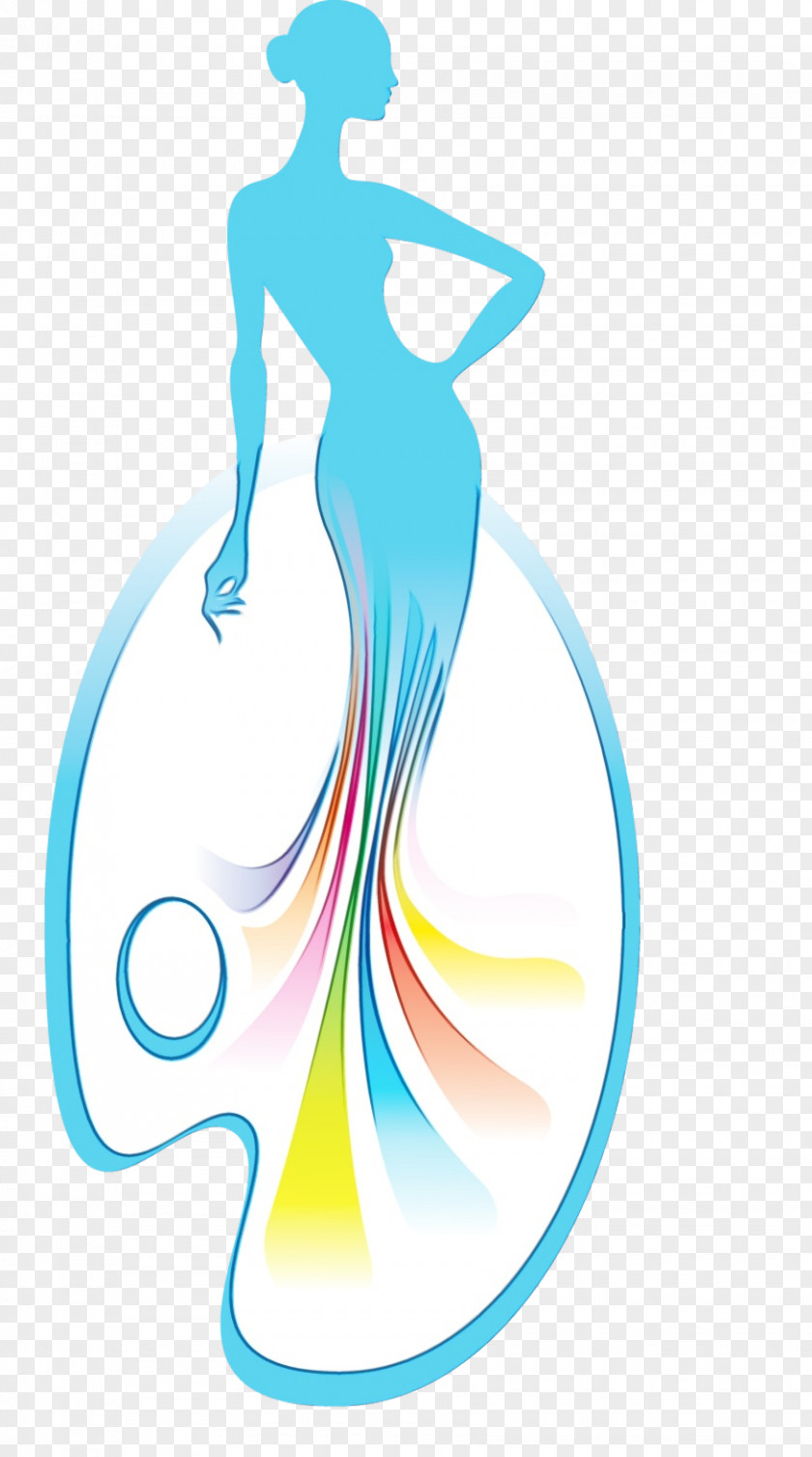 Fashion Illustration Dress Aqua Turquoise Teal Shoulder Joint PNG