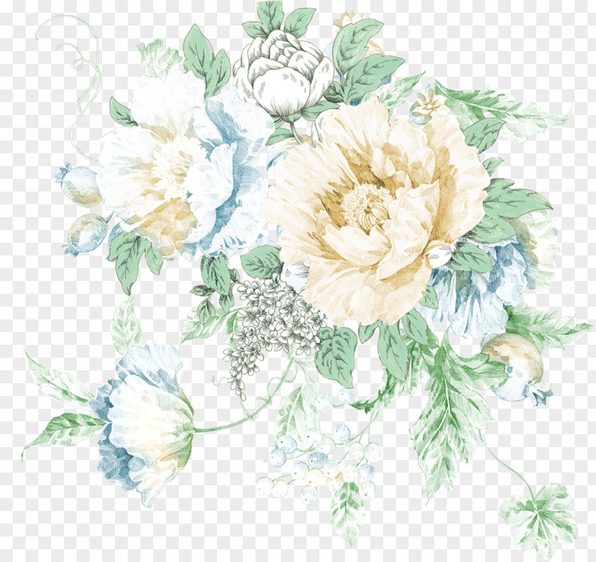 Hand-painted Flowers Flower Poster Clip Art PNG