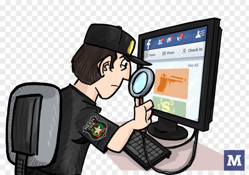 Police Cybercrime Social Network Brott Computer PNG