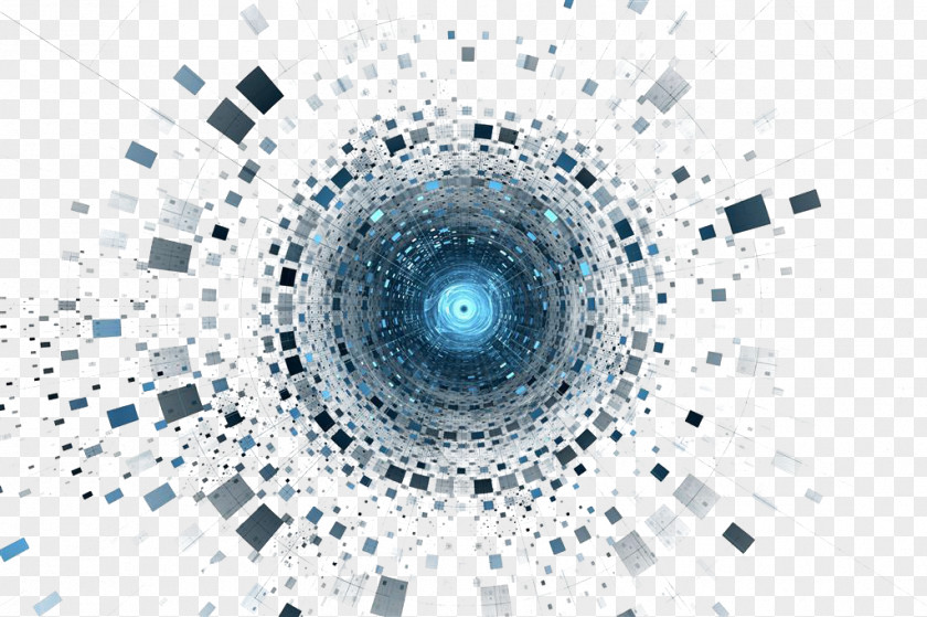 Round Divergence Technology Abstraction Micro Bit Science Illustration PNG