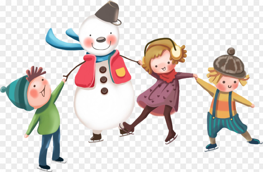 Cartoon Snowman Dongzhi Winter Solstice PNG