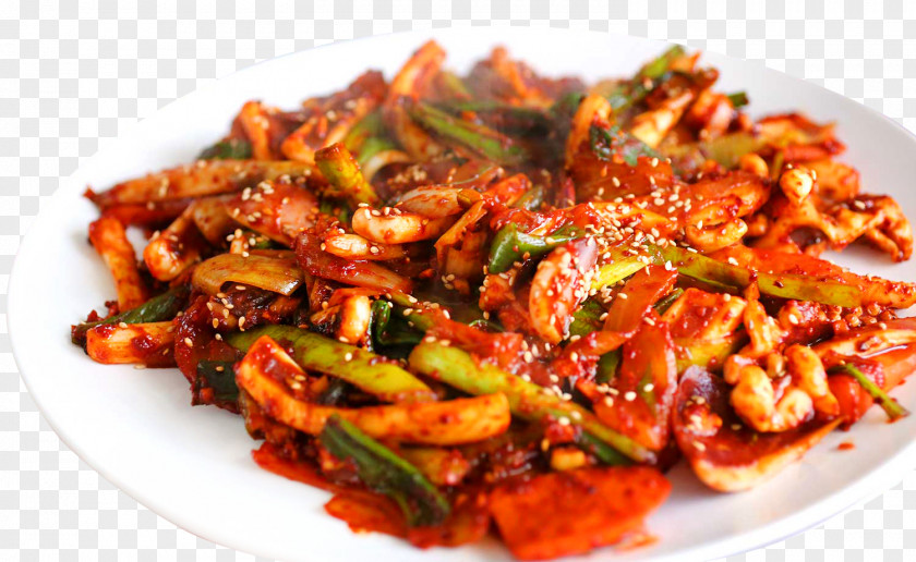 Dried Squid As Food Korean Cuisine Bokkeum Shredded PNG