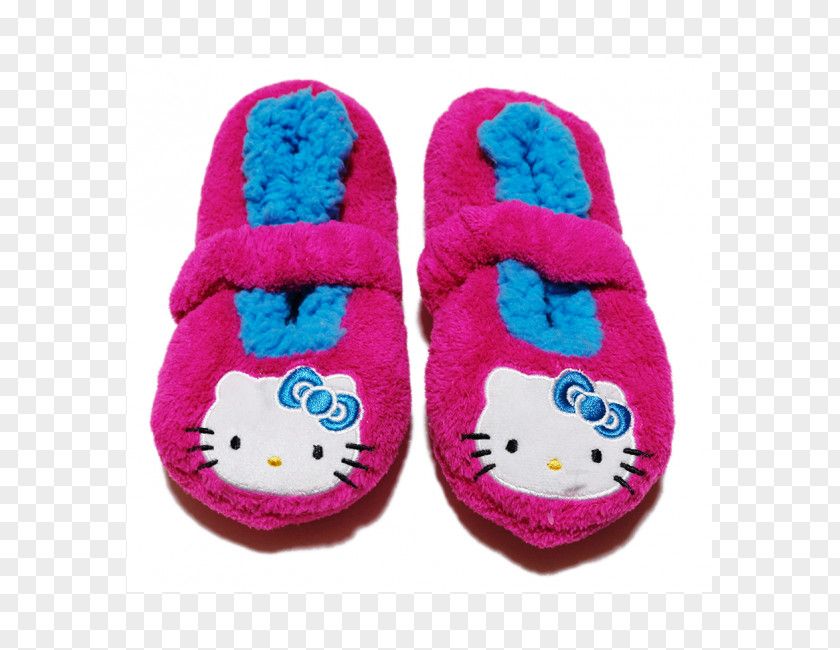 Hello Winter Slipper Flip-flops Shoe Magenta Wool PNG