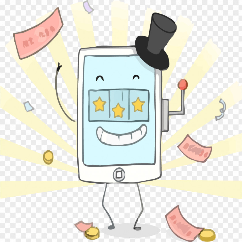 Phone And Money Illustration PNG