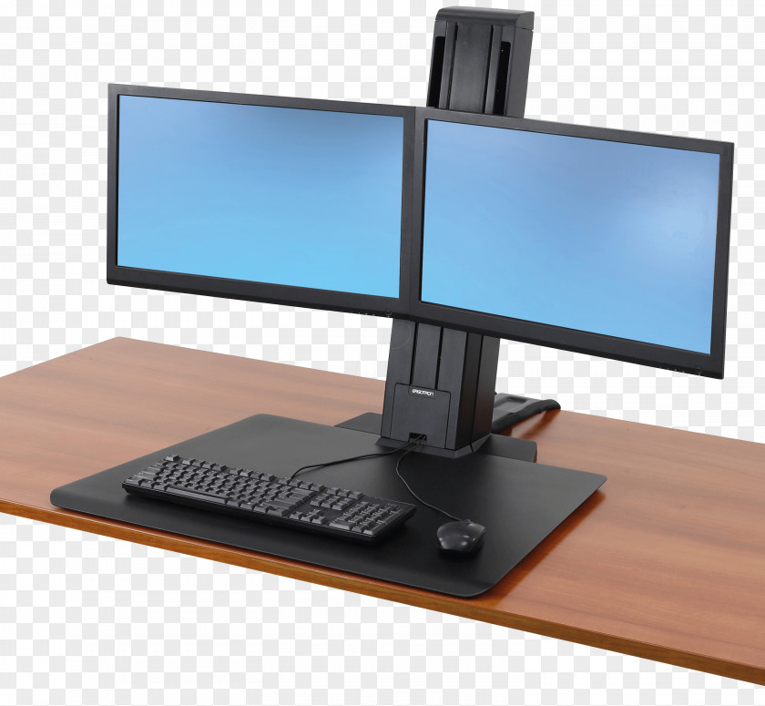 Sit-stand Desk Computer Monitors Standing Workstation PNG