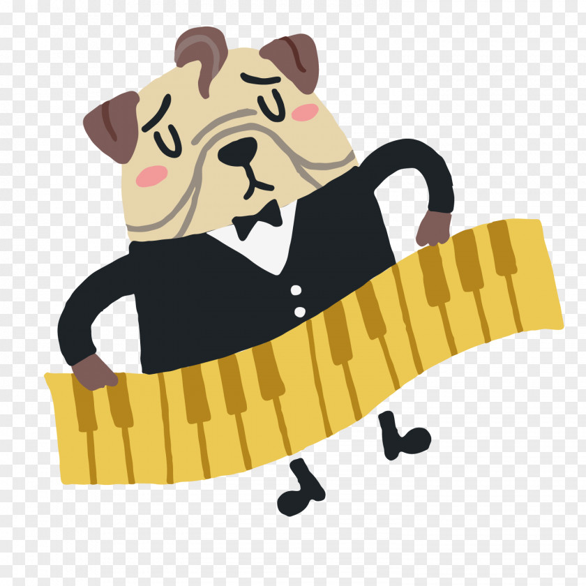 Vector Play Piano Shar Pei PNG