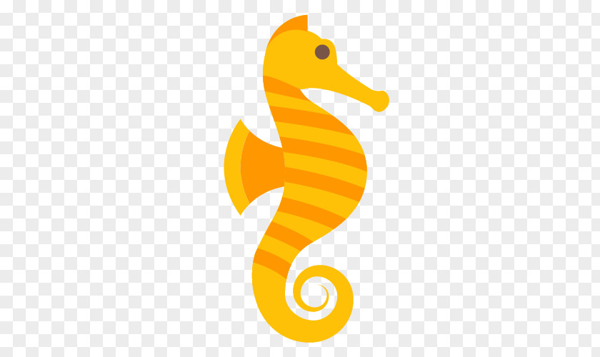 Yellow Hippo Seahorse Icon PNG
