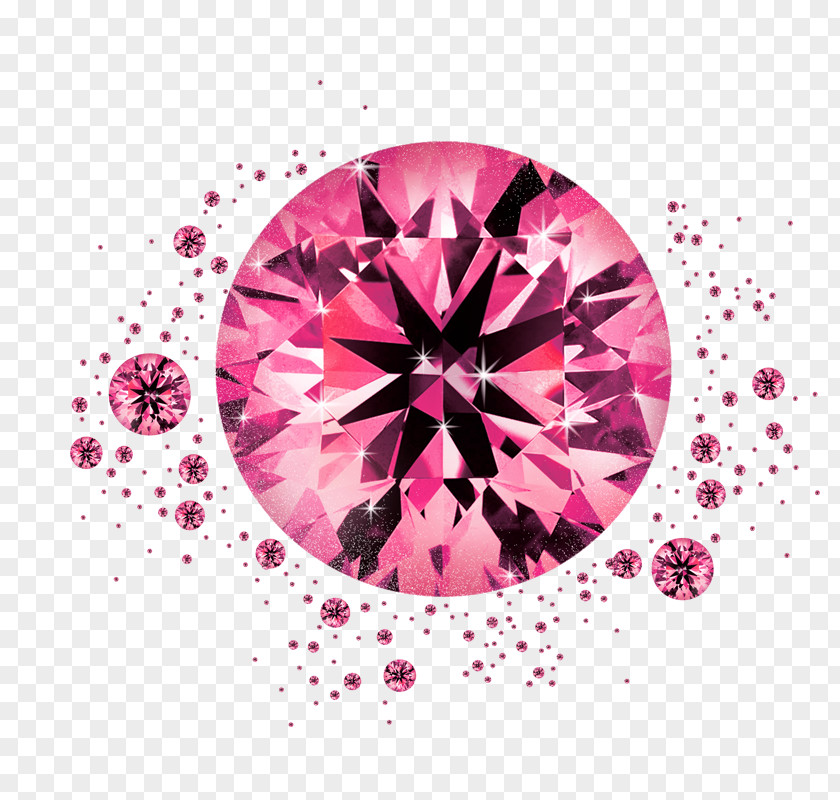 Pink Diamond Gift Necklace Pendant Jewellery PNG