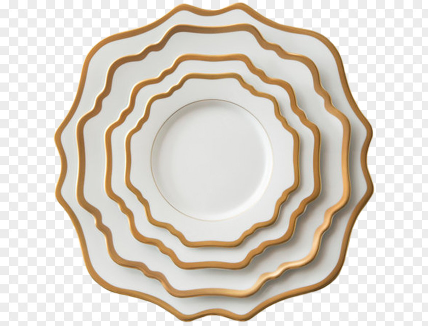 Plate Tableware Porcelain Gold PNG