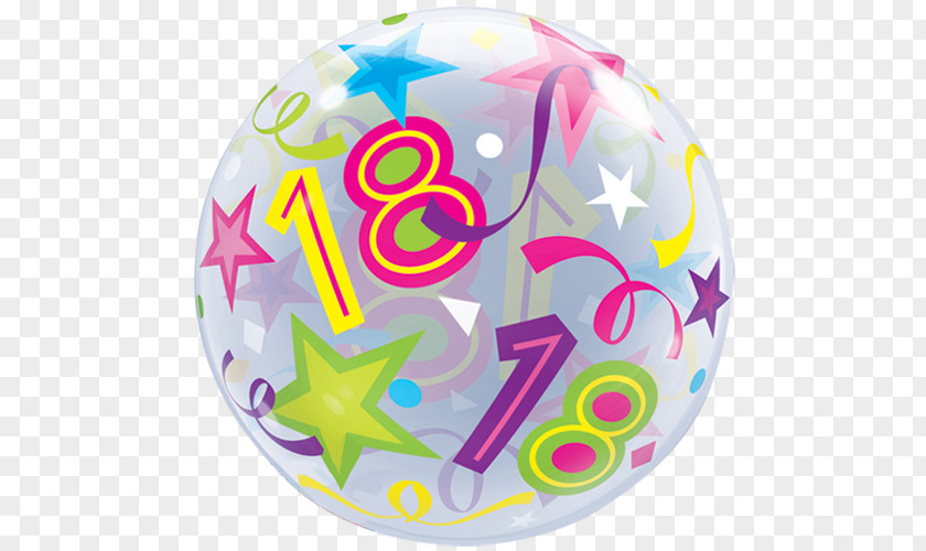 Brilliant Star Balloon Birthday Party Ribbon PNG