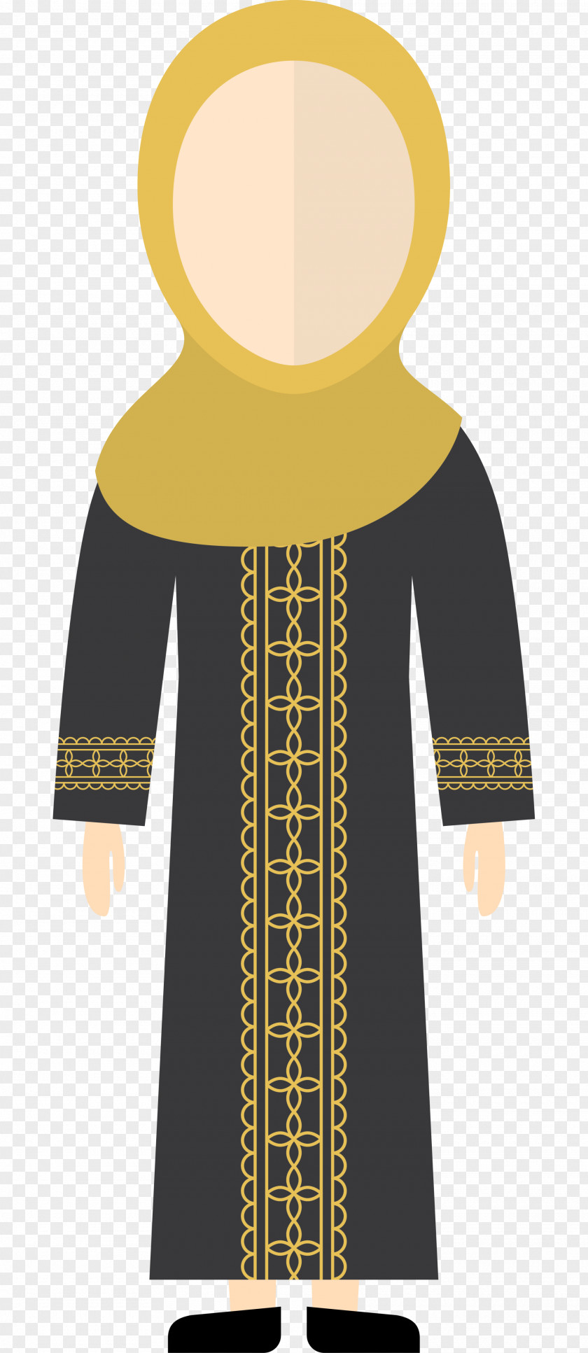 Yellow Minimalist Islamic Women Middle East Islam Computer File PNG