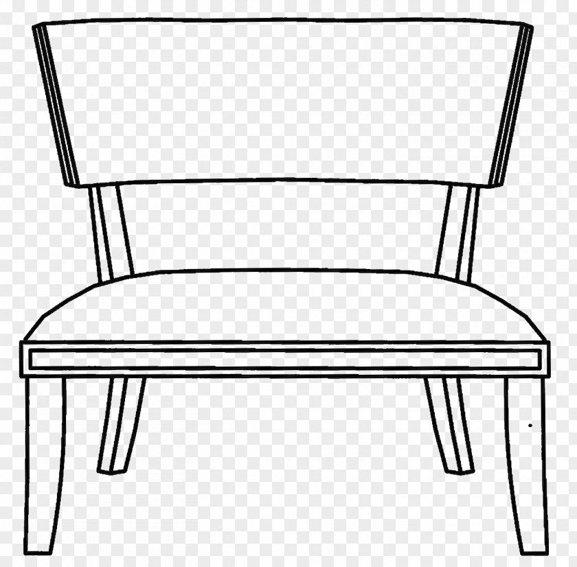MChair Garden Chair Line Art Table Drawing Black & White PNG