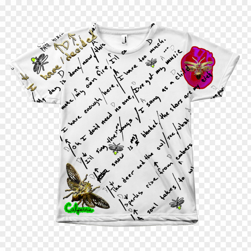 T-shirt Lyrics Dress Sleeve PNG