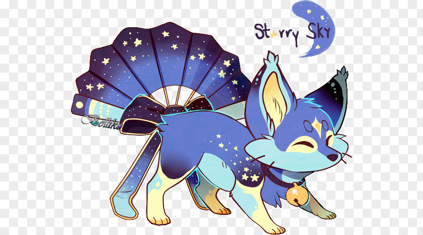The Starry Sky Whiskers Dog Cat Cobalt Blue PNG