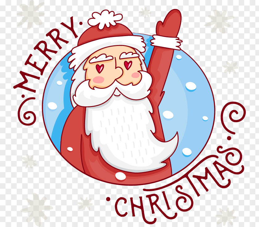 Lovely Christmas Elderly Santa Claus Gift Illustration PNG