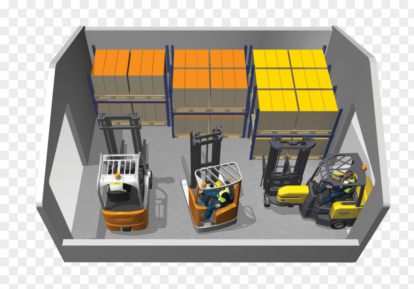 Warehouse Forklift Machine Pallet Racking Zijlader PNG