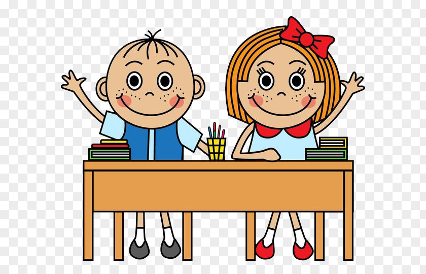 2 Children Holding Up Their Hands In Front Of The Seat School Cartoon Royalty-free Illustration PNG