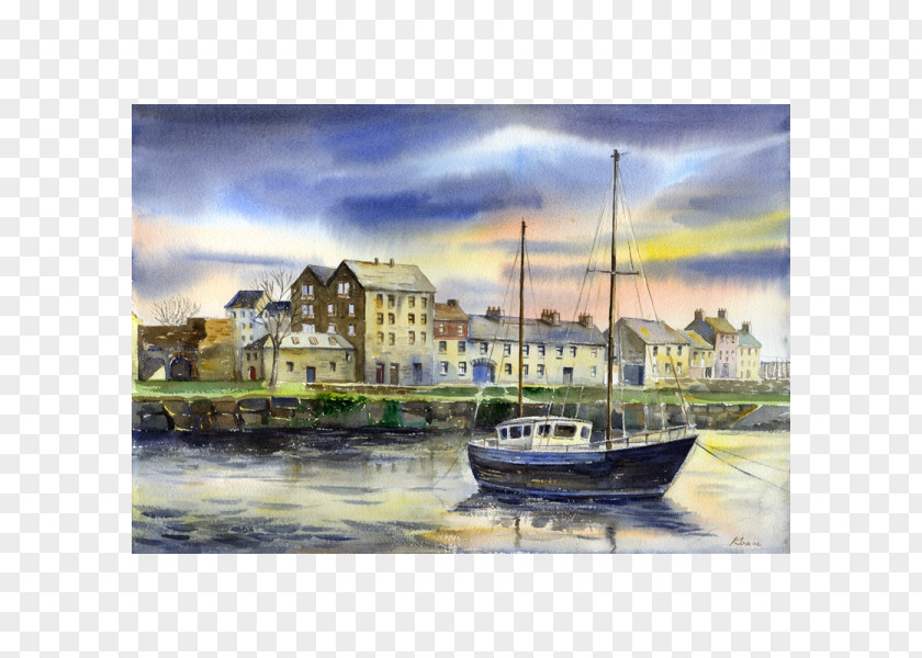 Painting The Gallery Kinsale Watercolor Art Museum Giclée PNG
