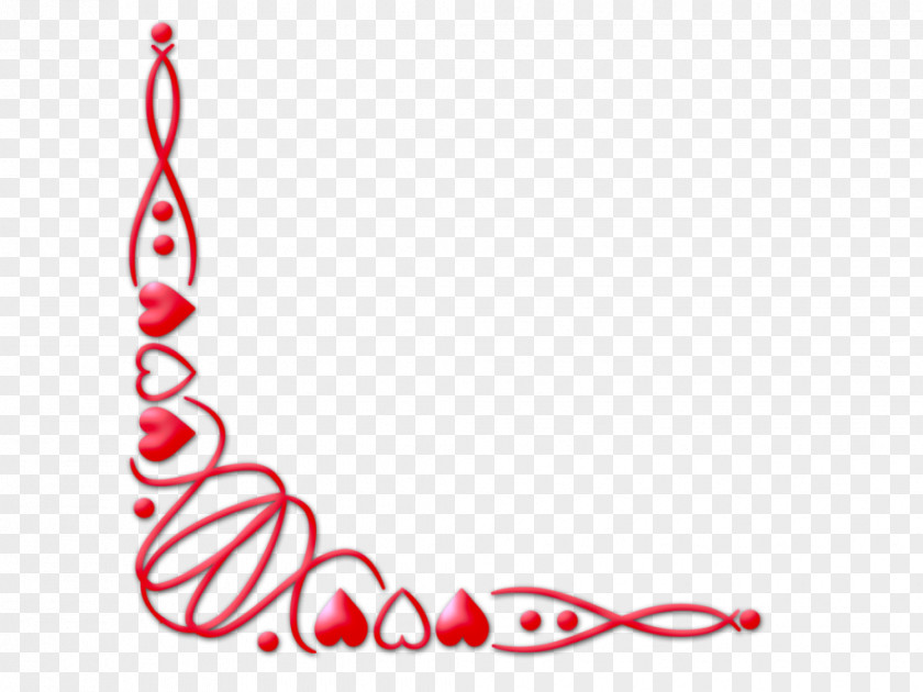 Corner Valentine's Day Heart Clip Art PNG