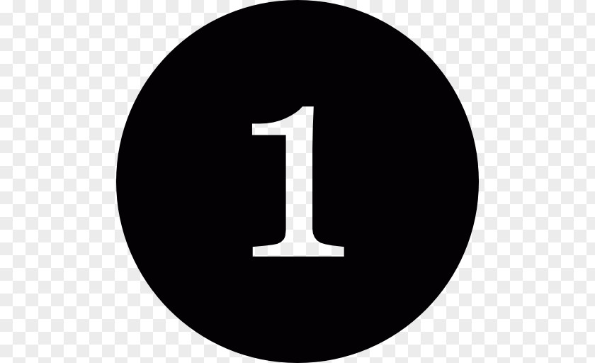 Number 1 Icon Button Arrow White Addition PNG