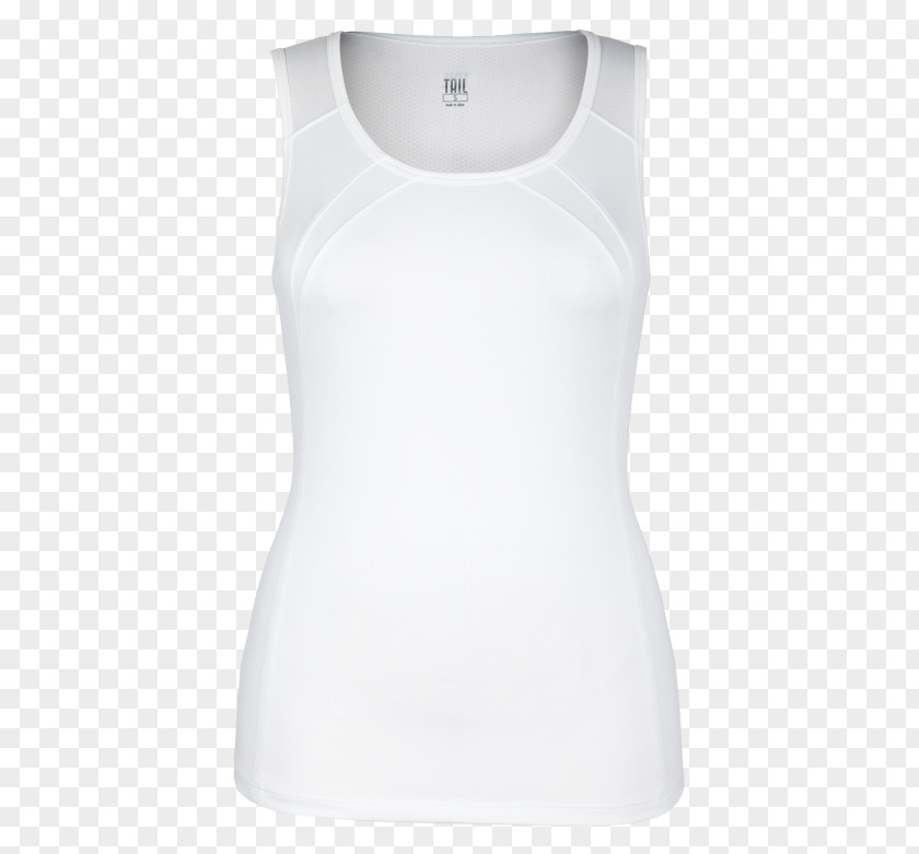 White Tank Top Gilets T-shirt Sleeveless Shirt Neck PNG