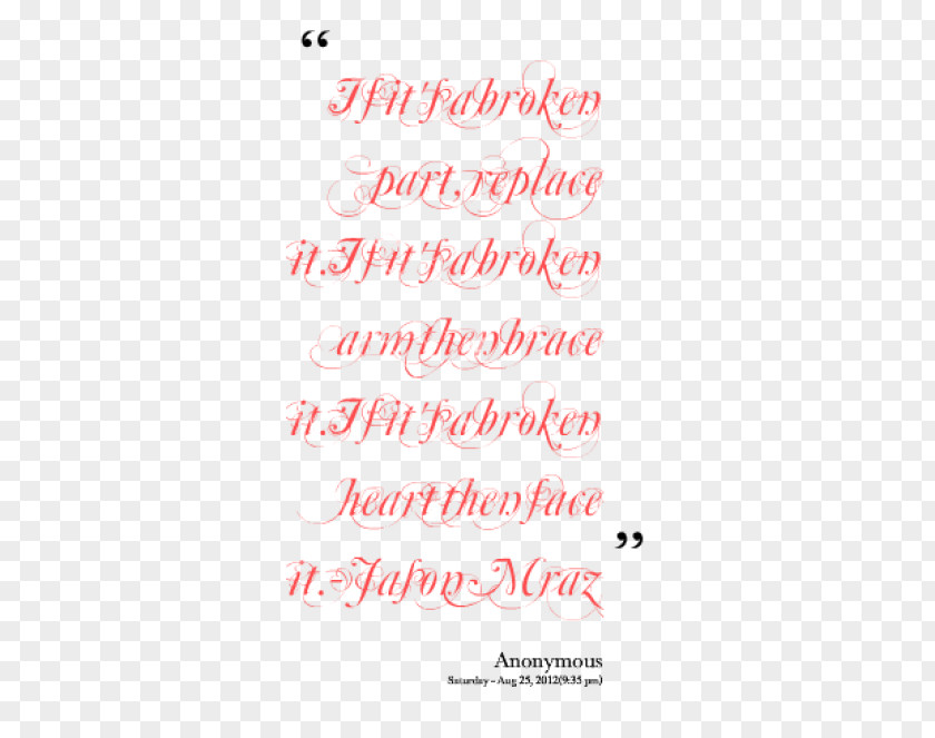 Broken Arm Calligraphy Line Point Pink M Font PNG