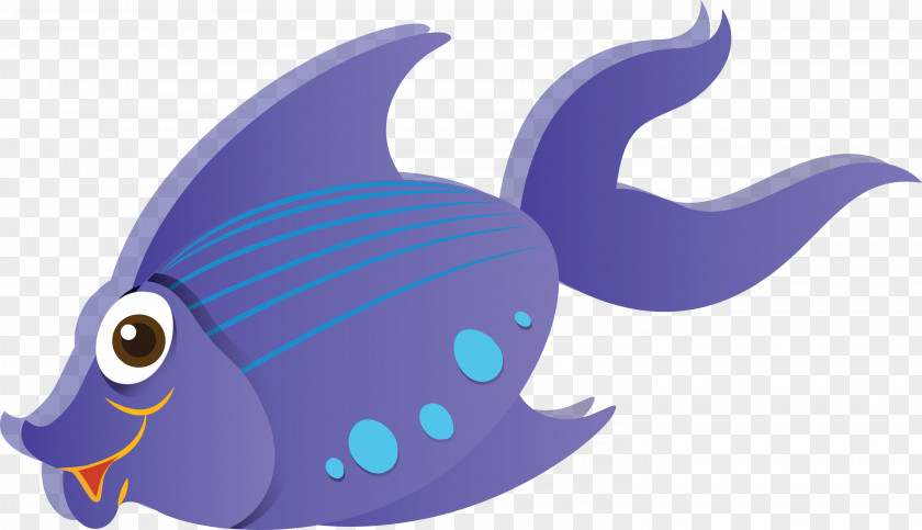 Fish Purple Cartoon Tail PNG