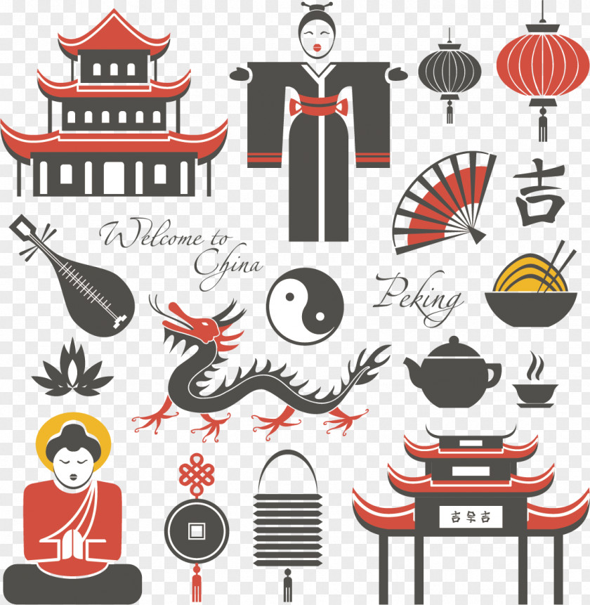 Japanese Decoration China Chinese Dragon Visual Design Elements And Principles PNG