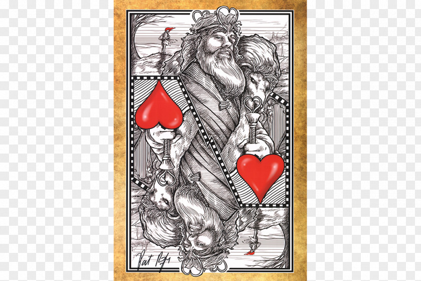King Of Hearts Playing Card Game Character Drawing PNG