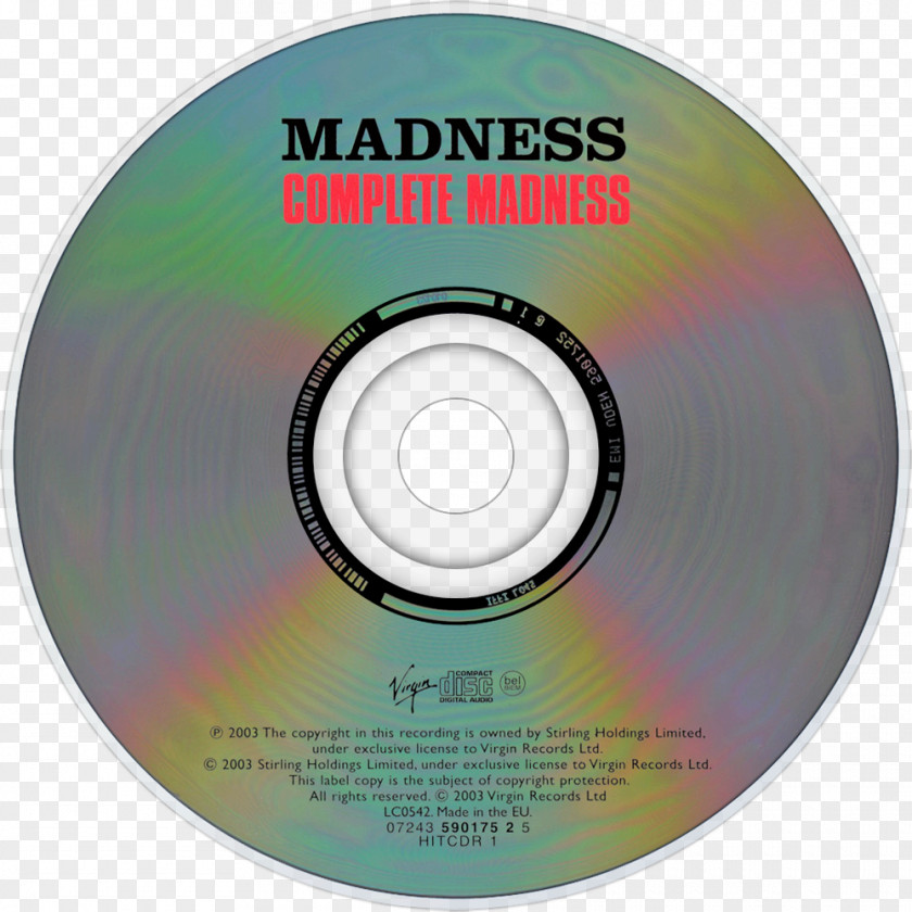 Madness Compact Disc Complete Utter Album PNG