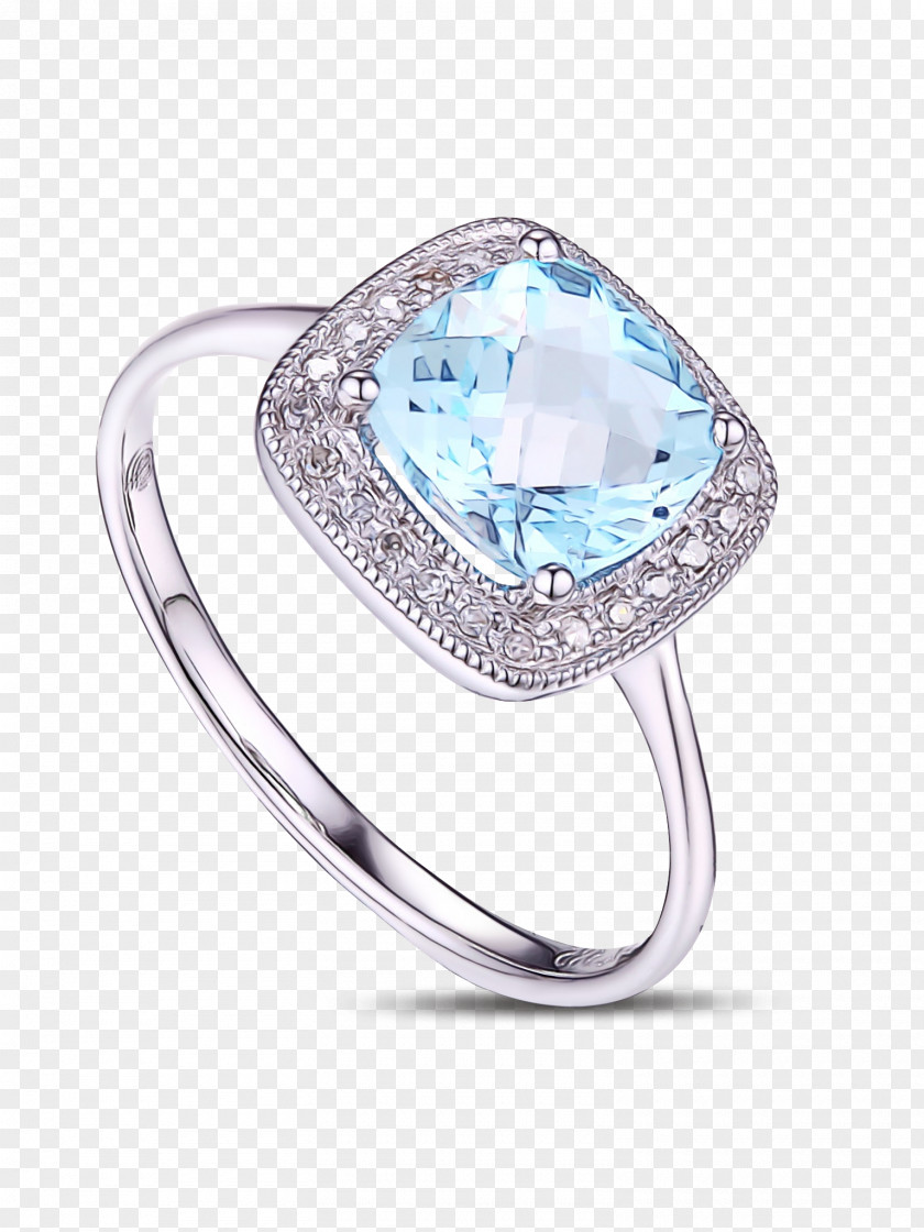 Platinum Aqua Ring Jewellery Fashion Accessory Pre-engagement Engagement PNG