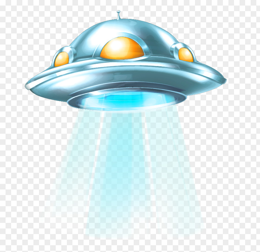 Blue Simple UFO Decorative Patterns Spacecraft Clip Art PNG