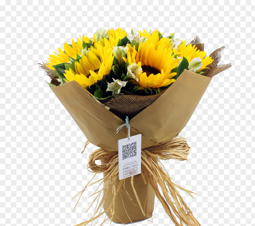 Bouquet Of Sunflowers Flower Common Sunflower Nosegay PNG