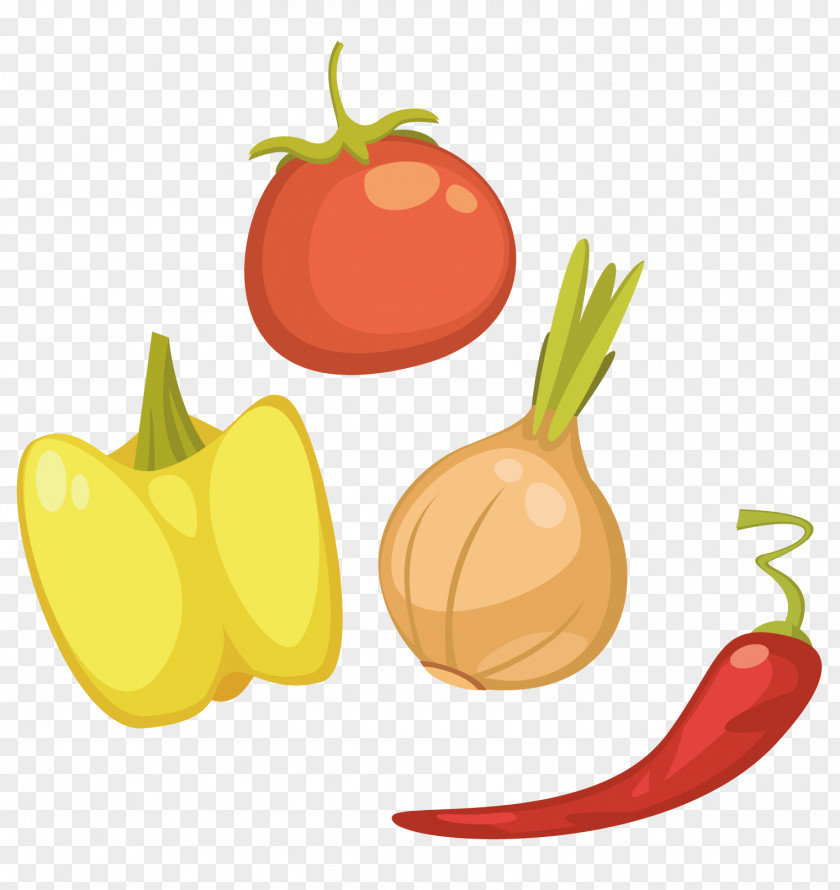 Cartoon Vector Fresh Vegetables Bell Pepper Vegetable Clip Art PNG