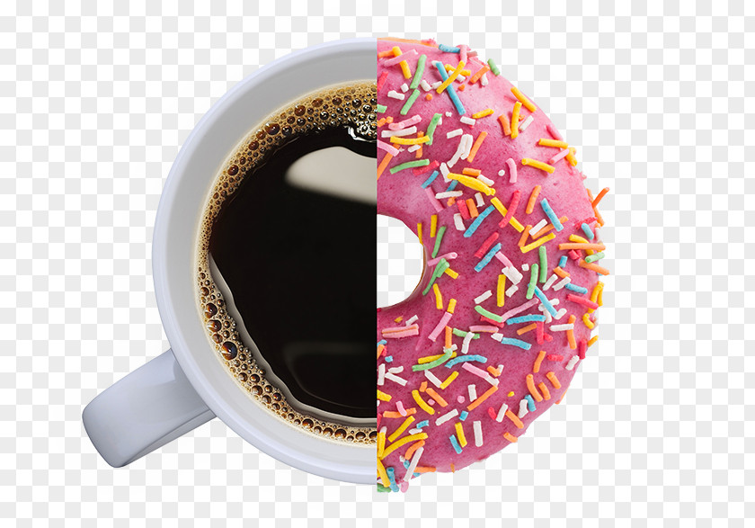 Coffee And Donuts Cup Standing Dog Interactive Espresso Sprinkles PNG