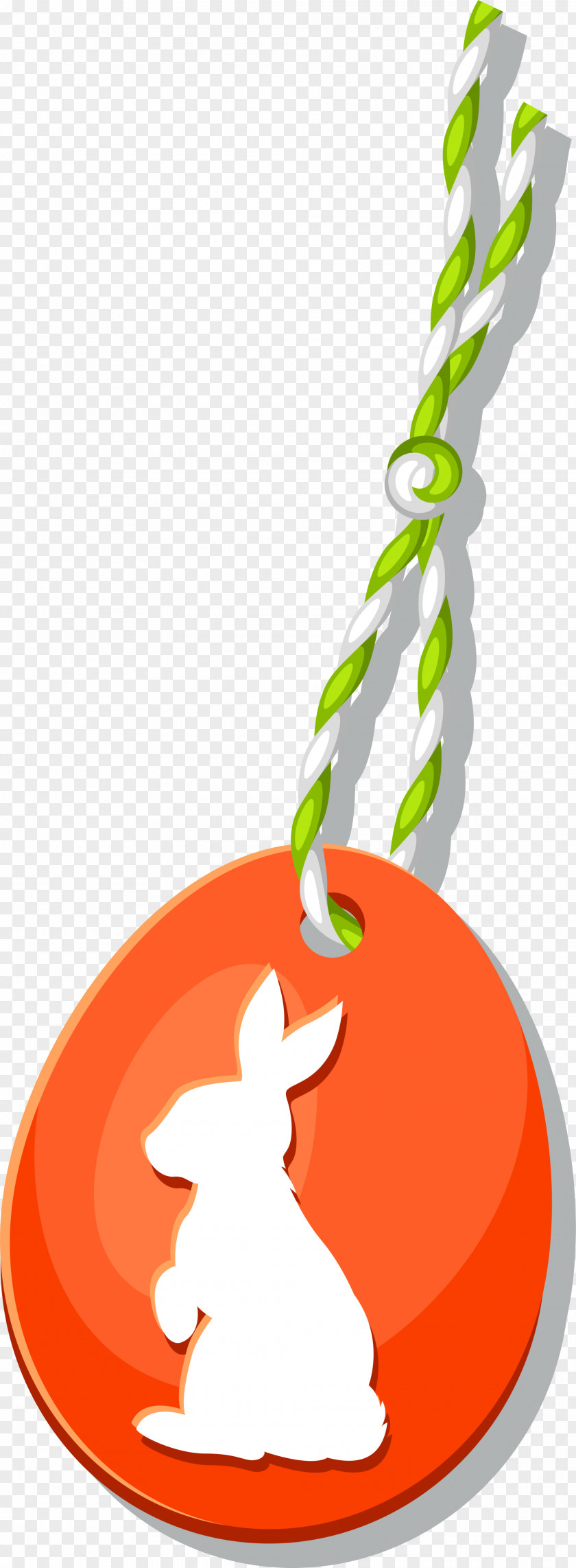 Orange Rabbit Ornaments Clip Art PNG