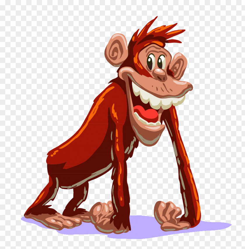 Creative Cartoon Monkey Primate Ape PNG