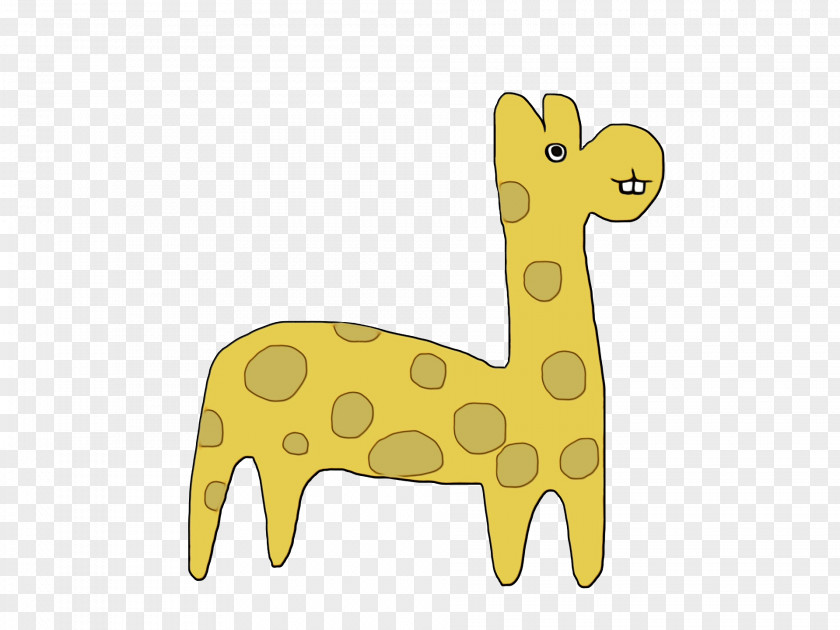 Giraffe Pattern Yellow Animal Figurine Tail PNG